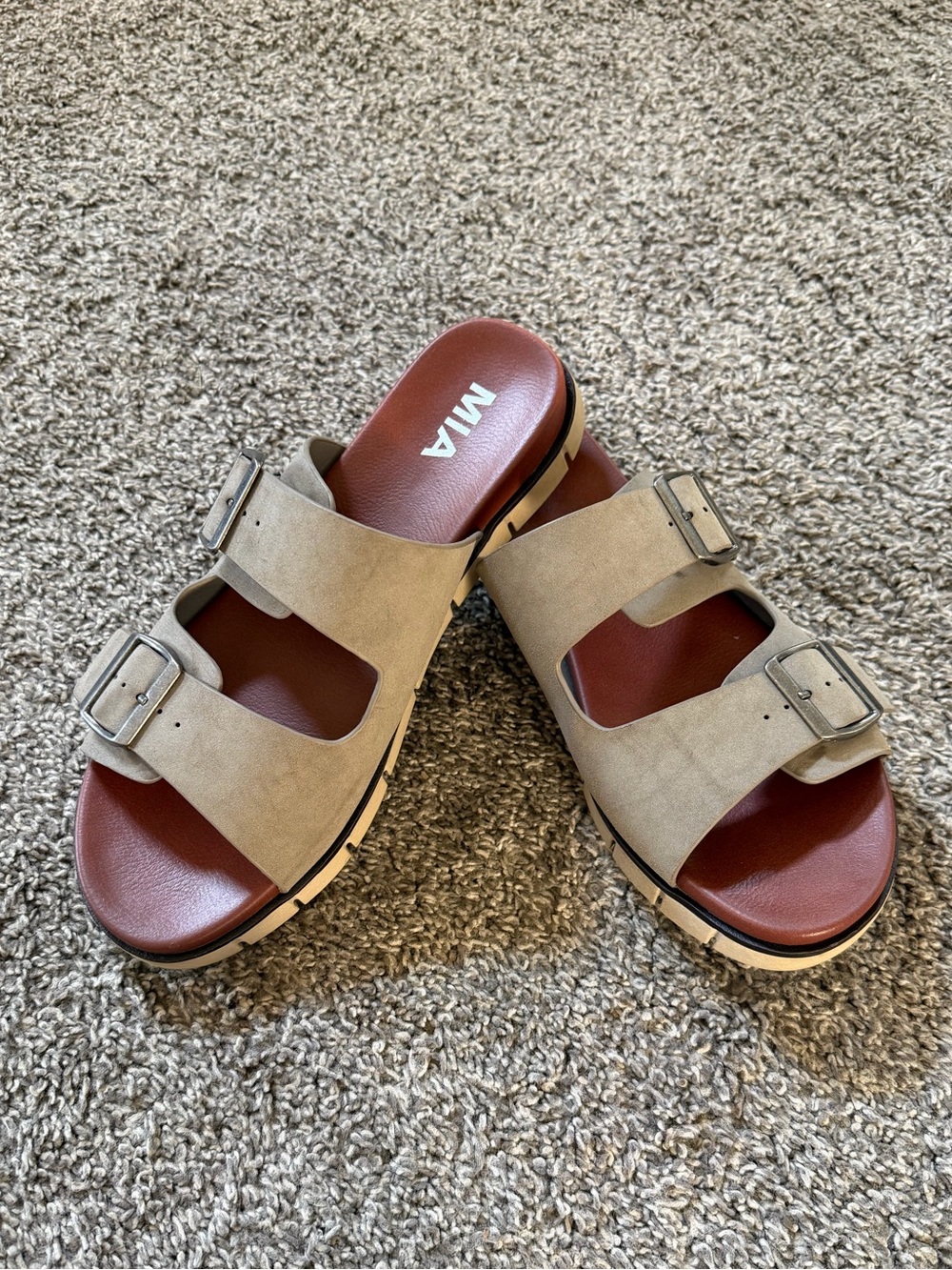 MIA Esei double-buckle slide sandals